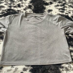 Grey crop t shirt